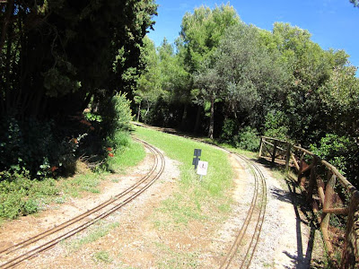 Railway of Oreneta Park in Barcelona