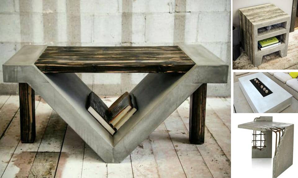 20 DIY Concrete Furniture - Decor Units
