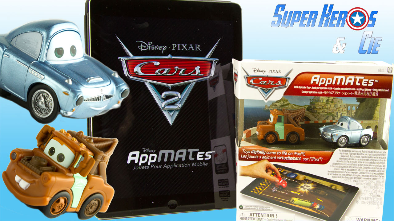 Super Héros Et Compagnie Disney Cars Figurines interactives Appmates iPad Gaming Martin Finn
