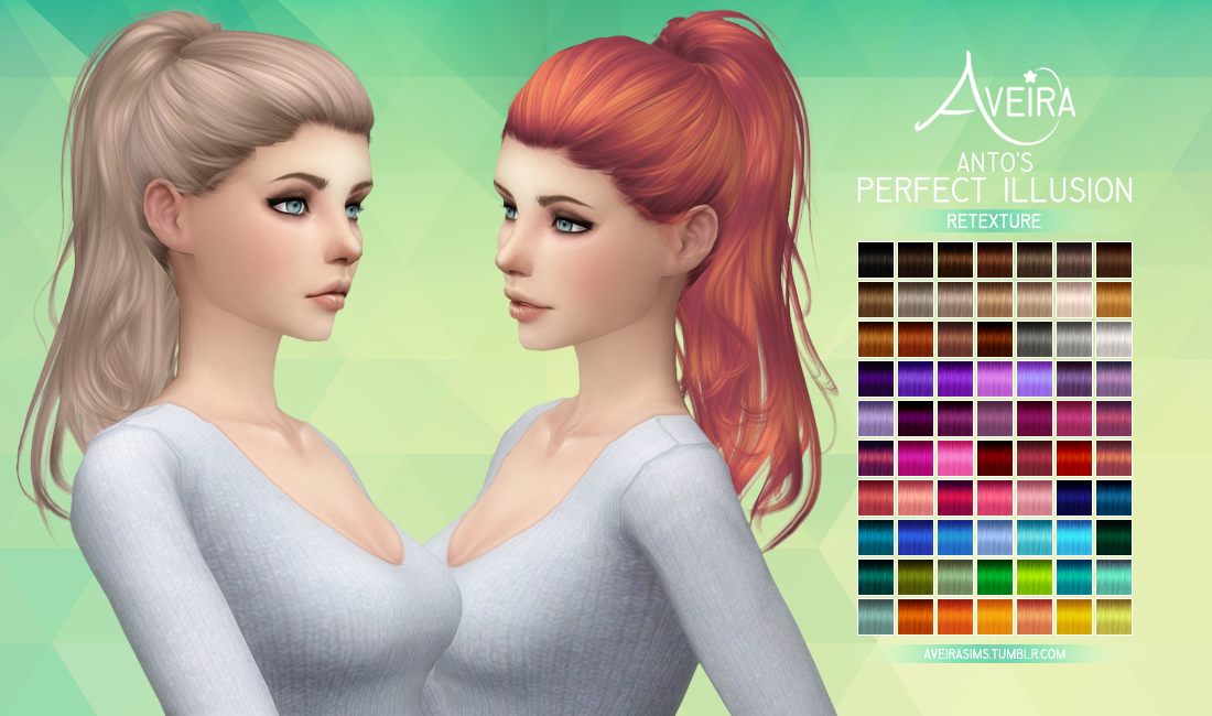 My Sims 4 Blog Perfect Illusion Hair Retexture By Aveirasims