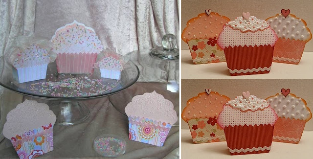 caixa em formato de cupcake
