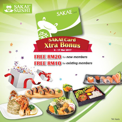 Sakae Sushi Malaysia Card Member Free e-Voucher & Points