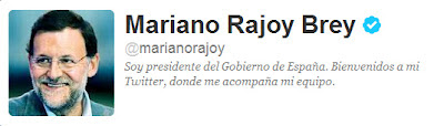 Perfil en Twitter de Mariano Rajoy