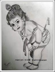 krishna pencil sketch lord sketches drawing painting god drawings radha oasis preethivenugopala childhood writer
