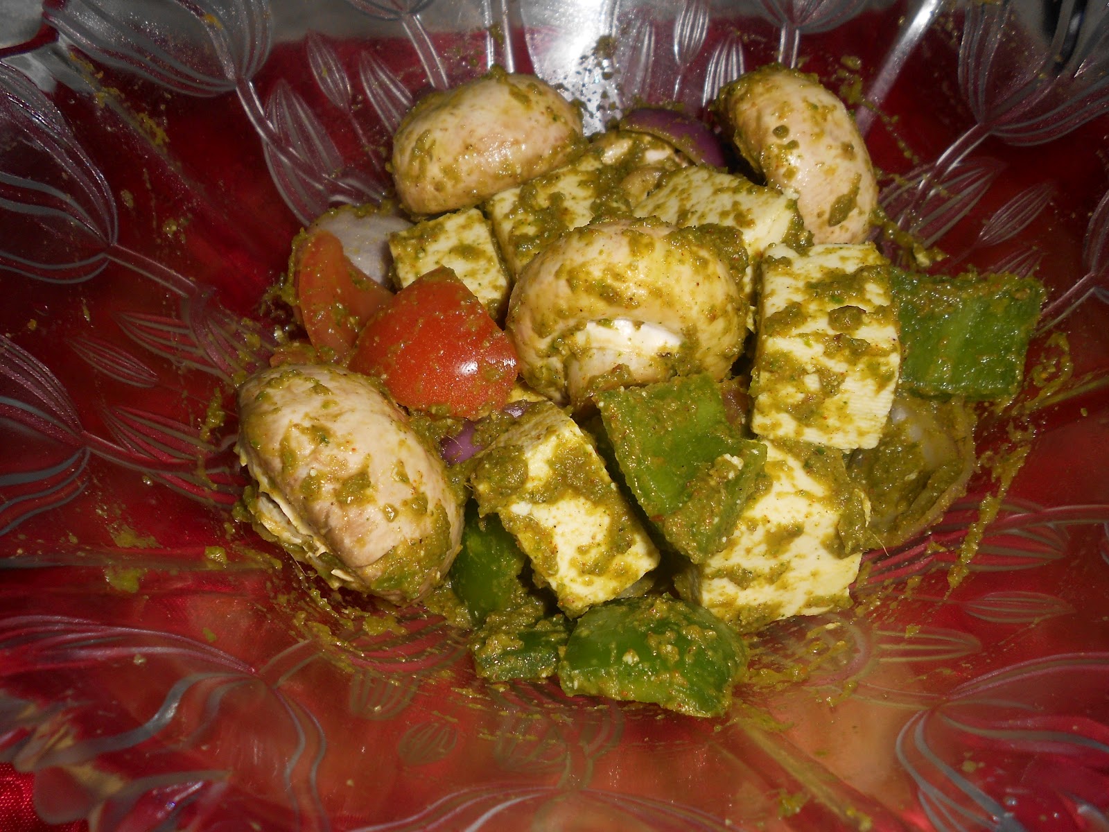 Swetha's Indian Vegetarian Cuisine PANEERMUSHROOM KABAB