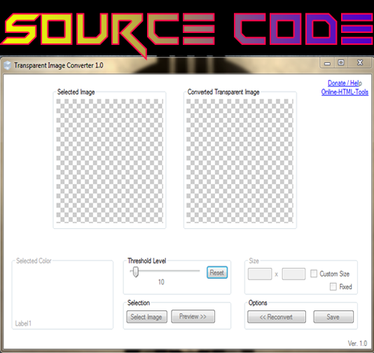 SRCTransparent Image Converter 1.0