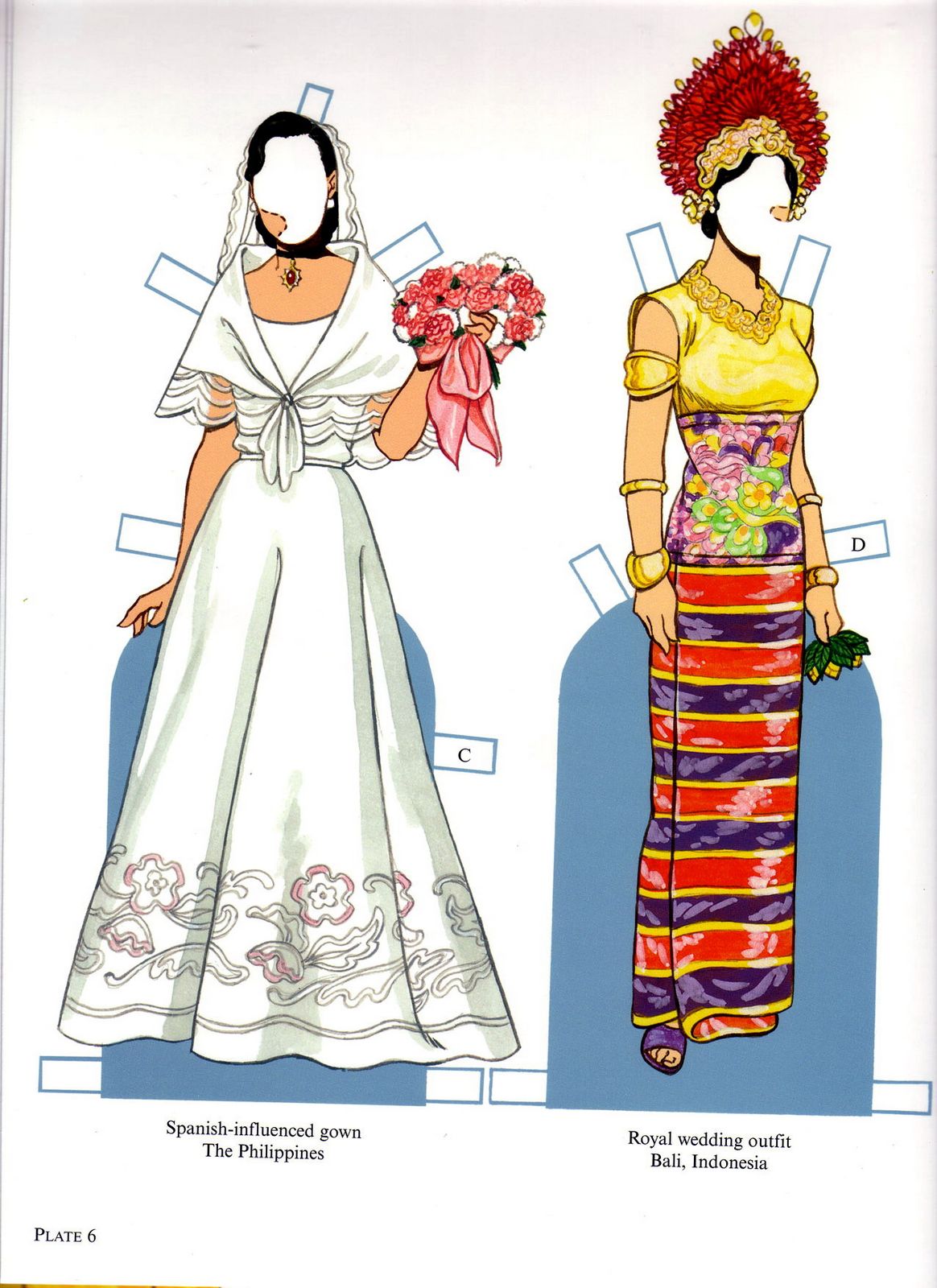 brides from around the world paper dolls