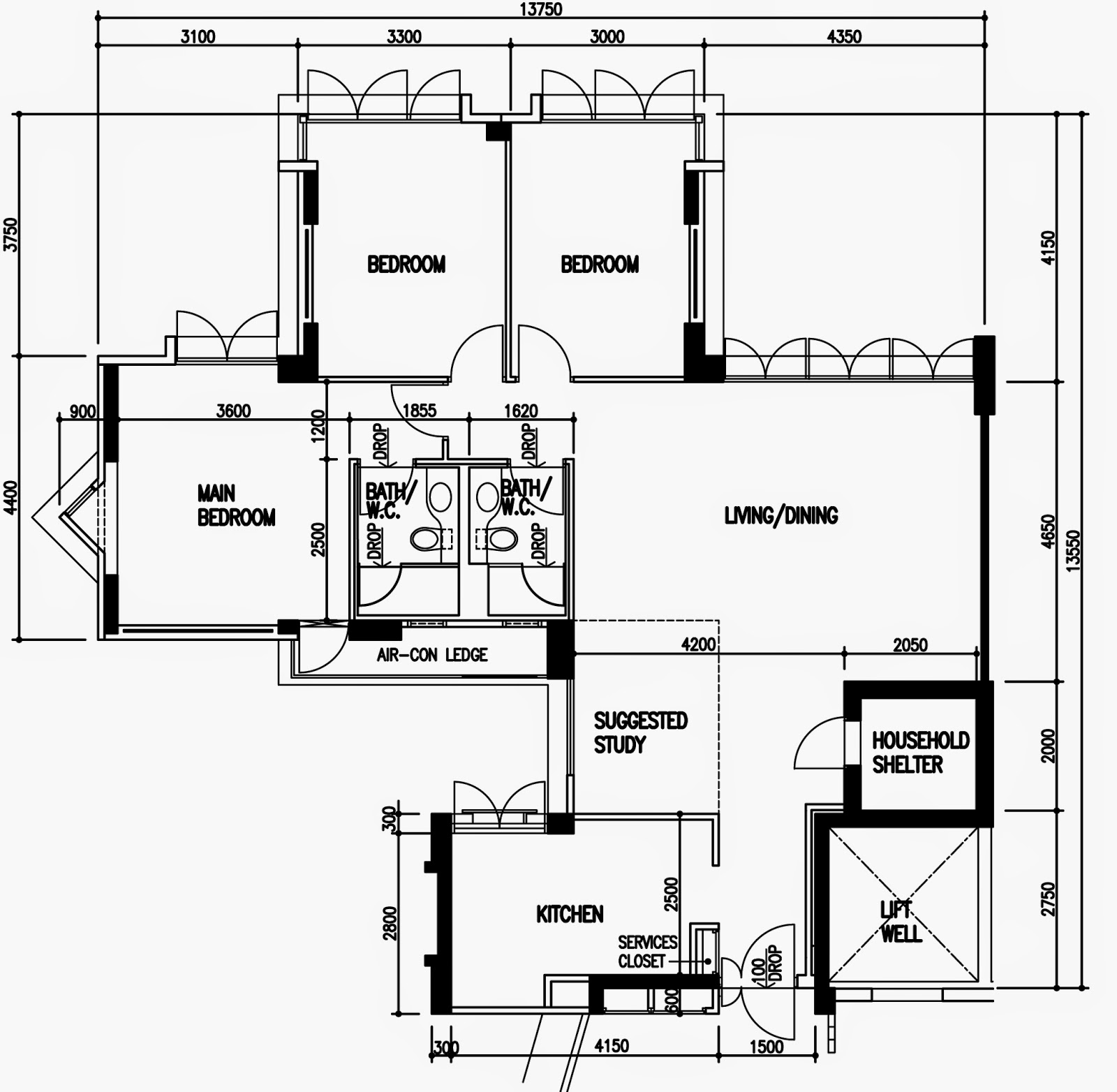 Compassvale Arcadia 02 Floor Plan