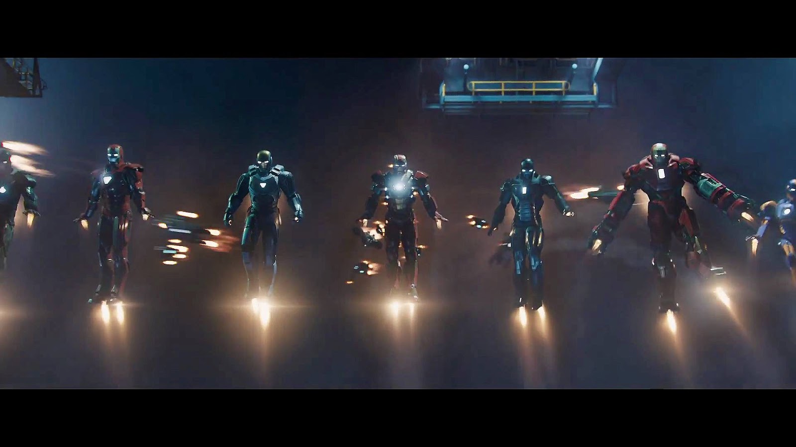 iron man 3 all suits flying