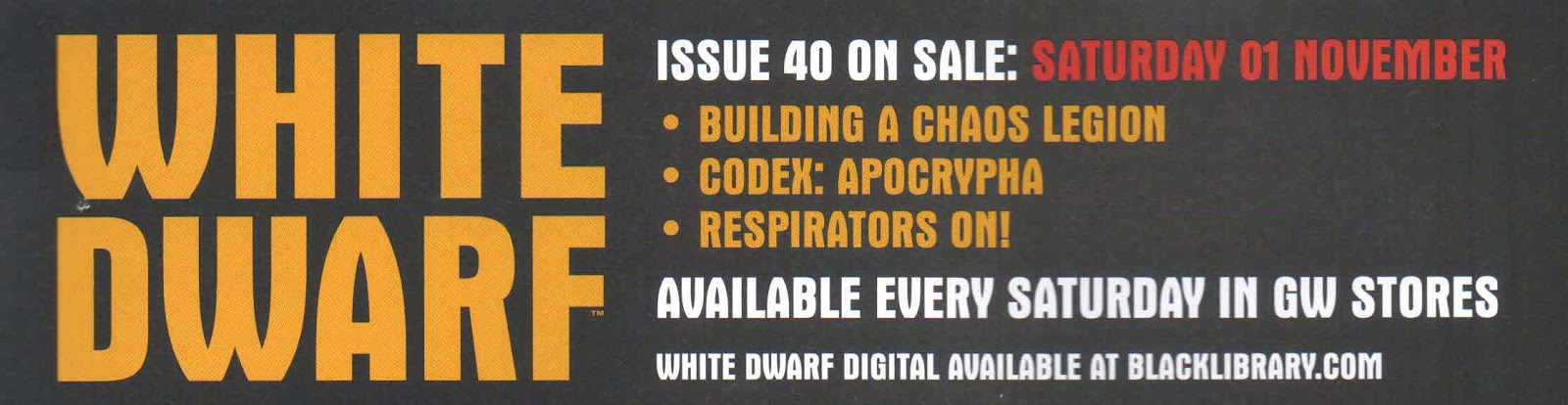 Adelanto de la White Dwarf Weekly 40