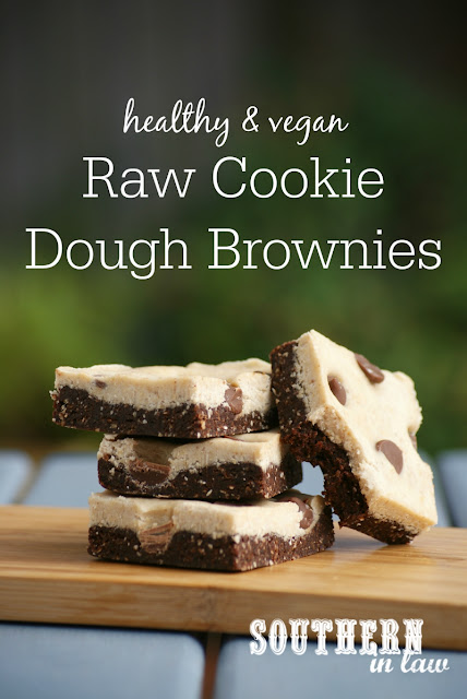 Raw Cookie Dough Brownie Recipe | raw, vegan, healthy, gluten free, clean eating friendly, refined sugar free, no bake