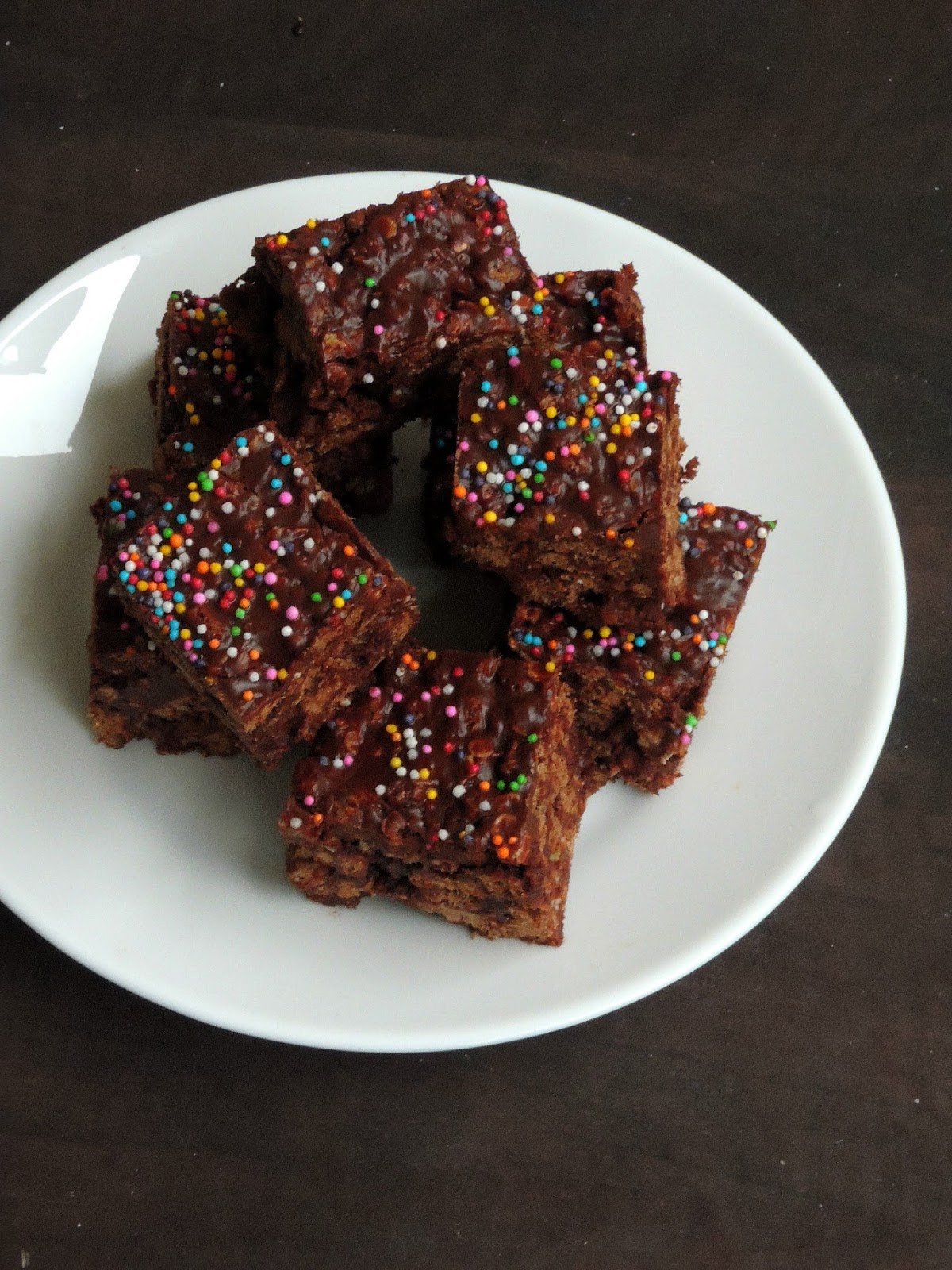 Crunchy No Bake Chocolate Cereal Squares Cook N Click