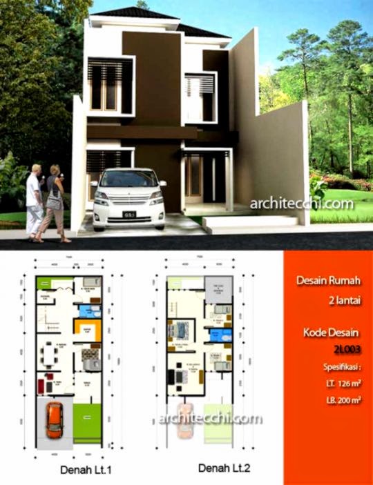 Denah Rumah Minimalis Modern 2 Lantai  Design Rumah Minimalis