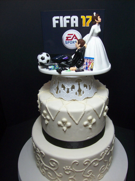 Funny PS4 Wedding Cake Toppers Wedding Celebration