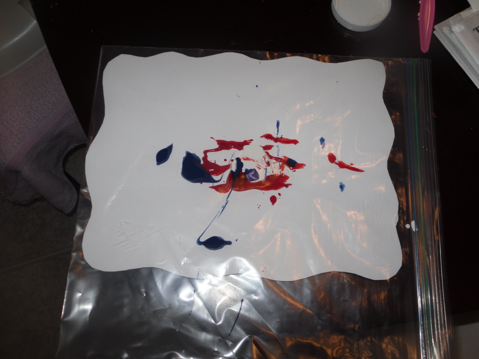 Paint and Prozac Plastic Bag Painting!