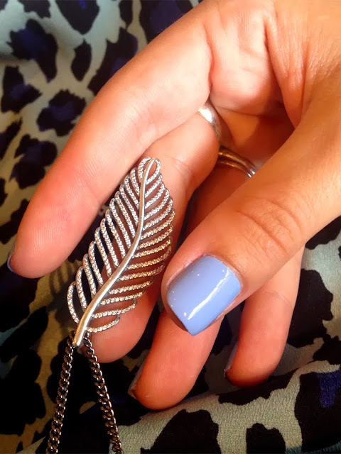 Pandora feather pendant necklace