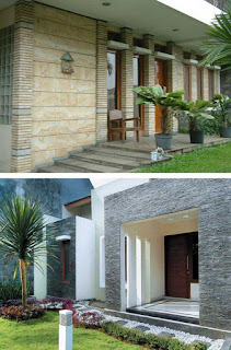 model rumah minimalis dengan batu alam