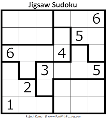 Jigsaw Sudoku Puzzle (Mini Sudoku Series #109)