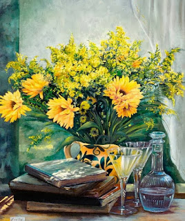 Pinturas Floreros con Flores Oleo