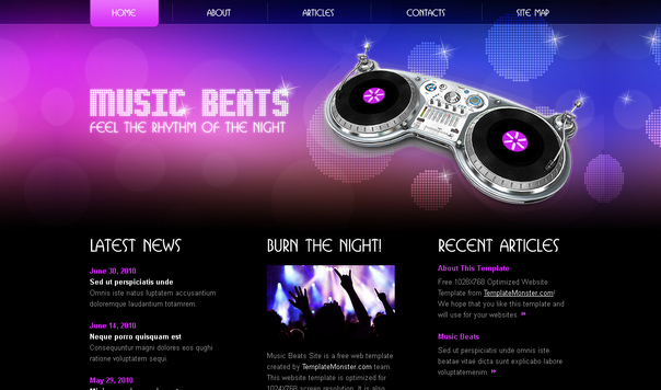 Free Html5 Templates Music