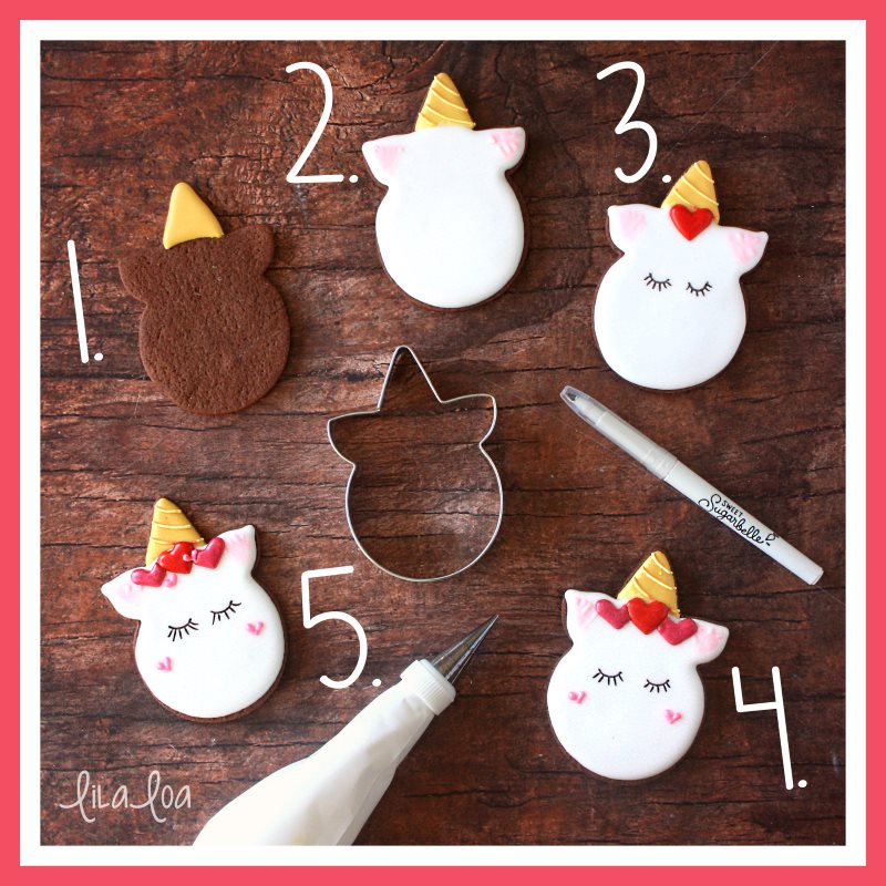 How To Make Decorated Valentine Unicorn Sugar Cookies