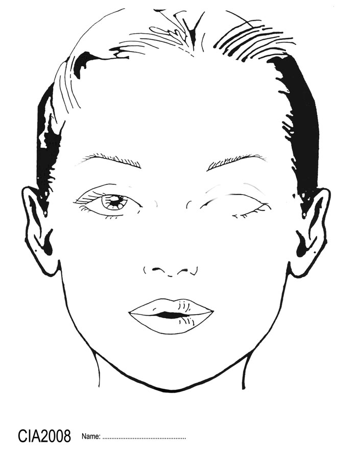 hair and makeup coloring pages - photo #28