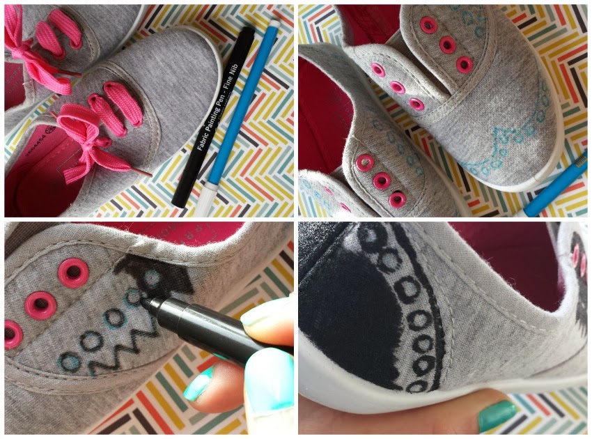 DIY. Zapatillas pintadas. / Soy un