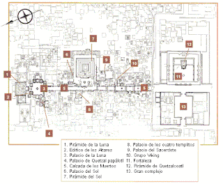 Mapa de teotihuacan, croquis 