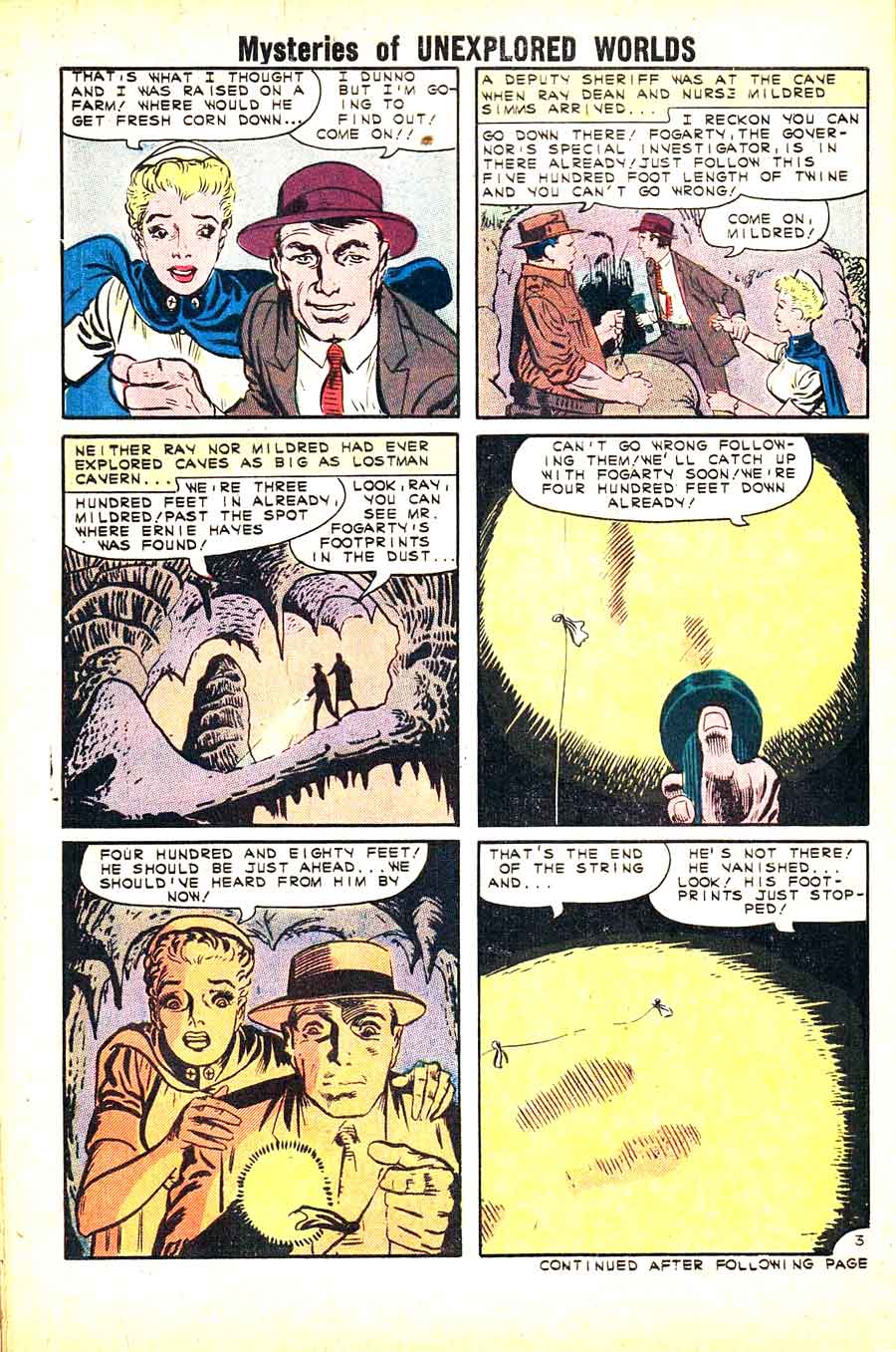 Mysteries of Unexplored Worlds #24 golden age science fiction charlton comic book page by Steve Ditko