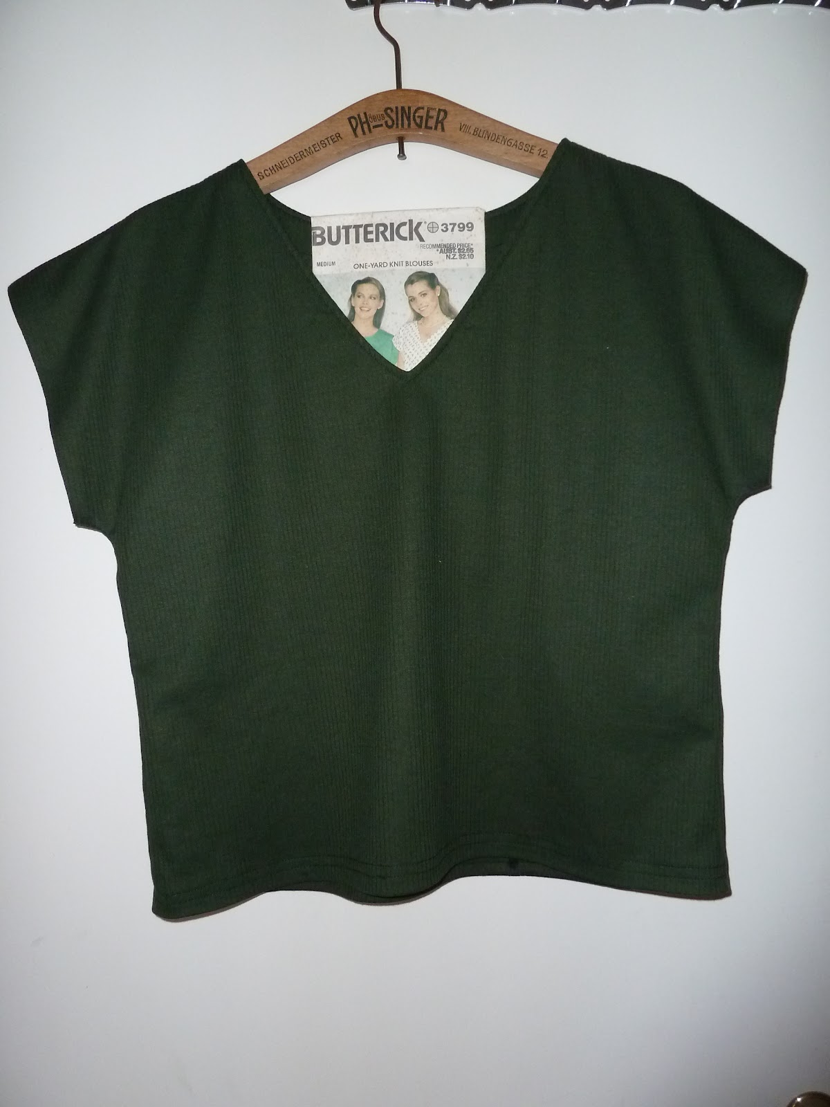 Sew it on Mary OneYard Knit Blouse by Butterick 3799