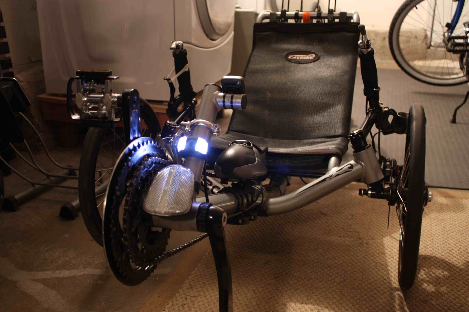 My Tadpole Recumbent Trike Experience All Lit Up