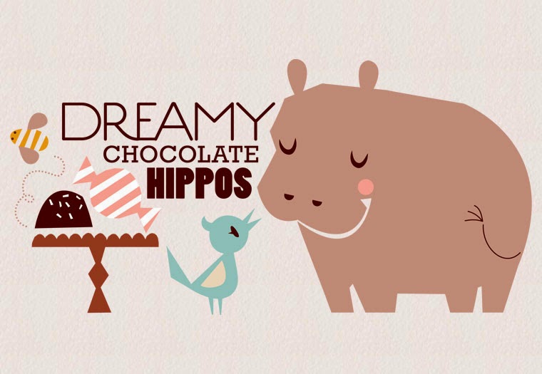 Dreamy chocolate hippos