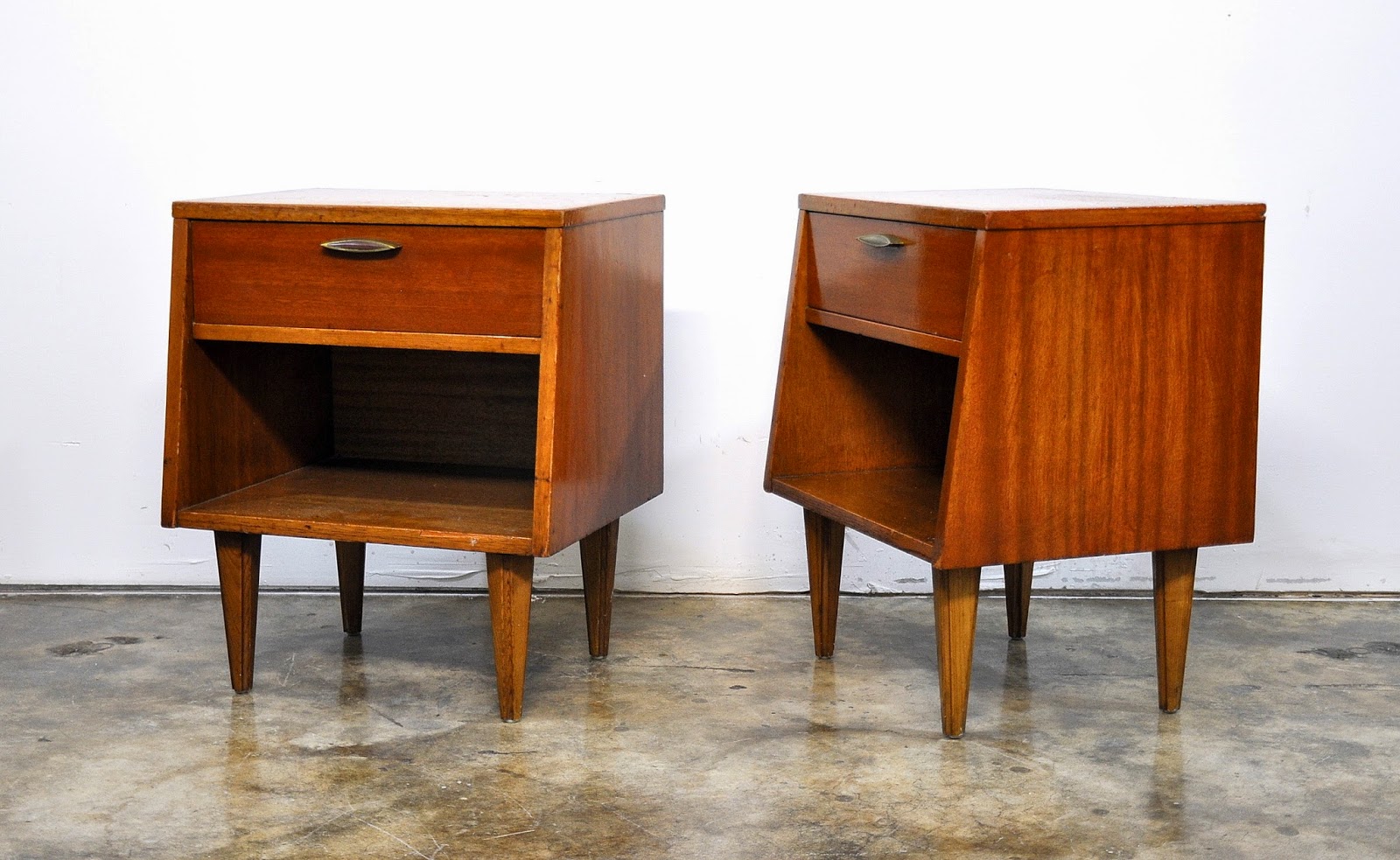 SELECT MODERN Pair of Nightstands, Bedside, Side or End Tables