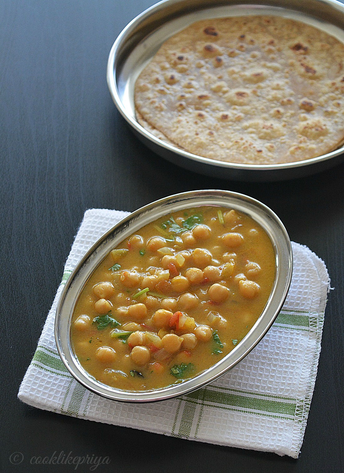 Cook like Priya Chickpeas Coconut milk Curry Chapati side dish recipe