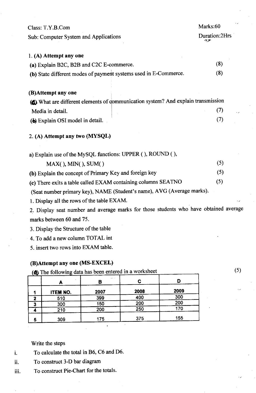 Question Papers Collection COMPUTER SYSTEM APPLICATION T Y B COM question-papers-collection-computer-system-application-t-y-b-com