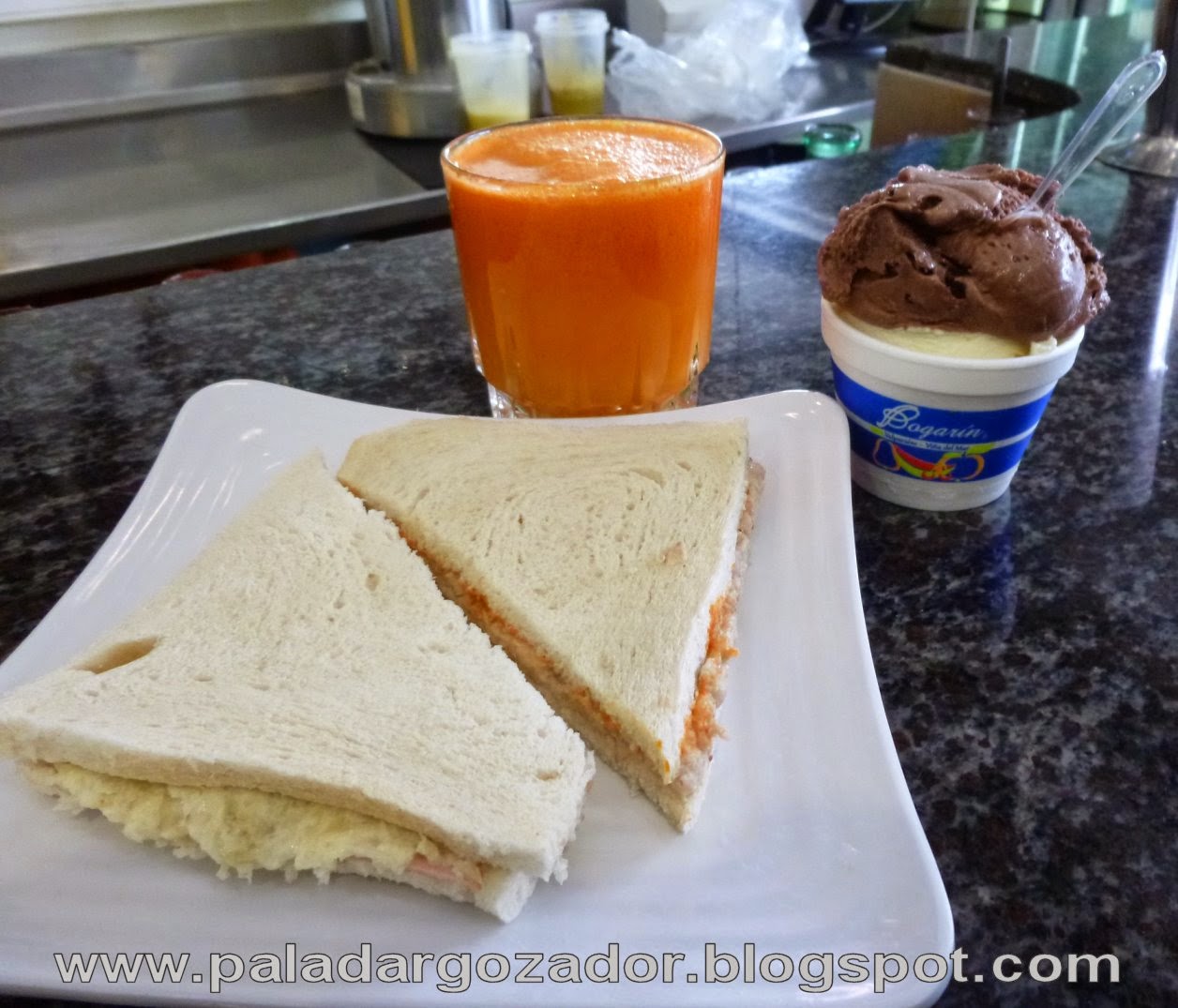 Bogarin Valparaiso Sandwich jugo helado