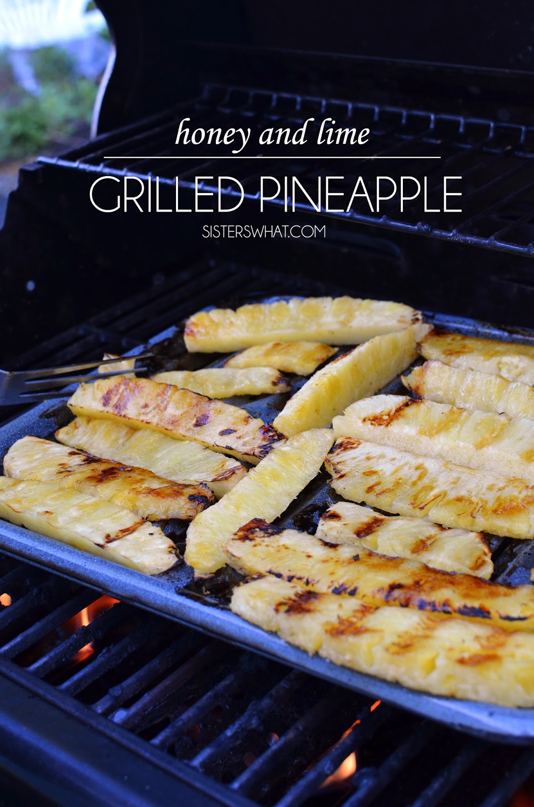 honey and lime grilled pineapple