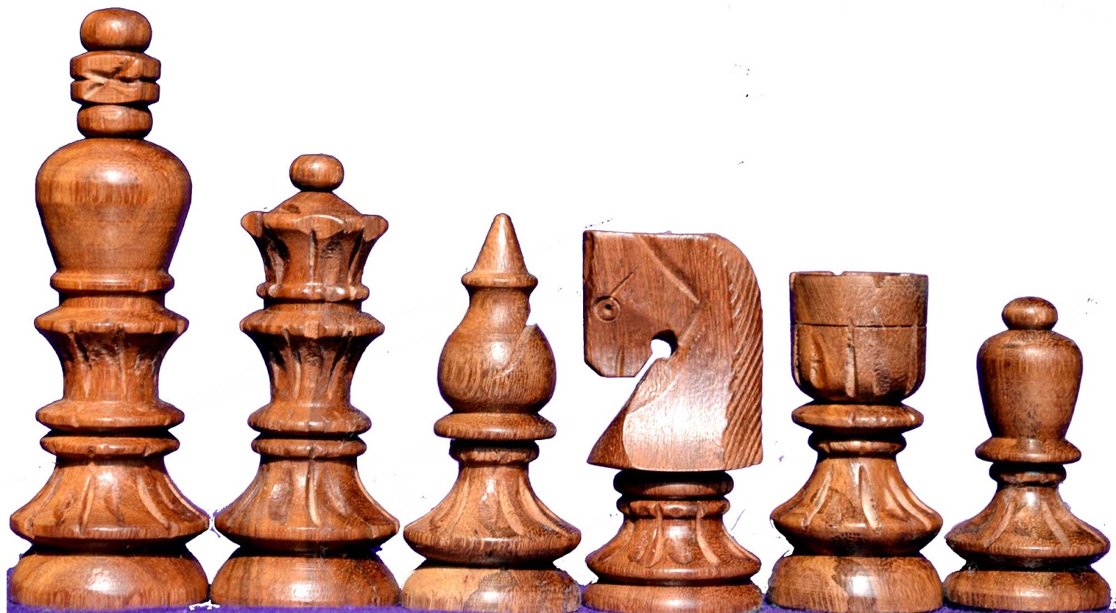 Azacus Brand Wooden Flower Design Chess Set King Height 4 inch 32 chess pcs 