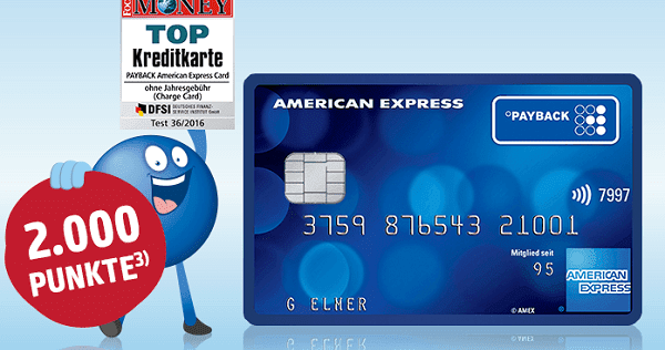 Kostenlose Payback American Express Kreditkarte inkl. 4 ...
