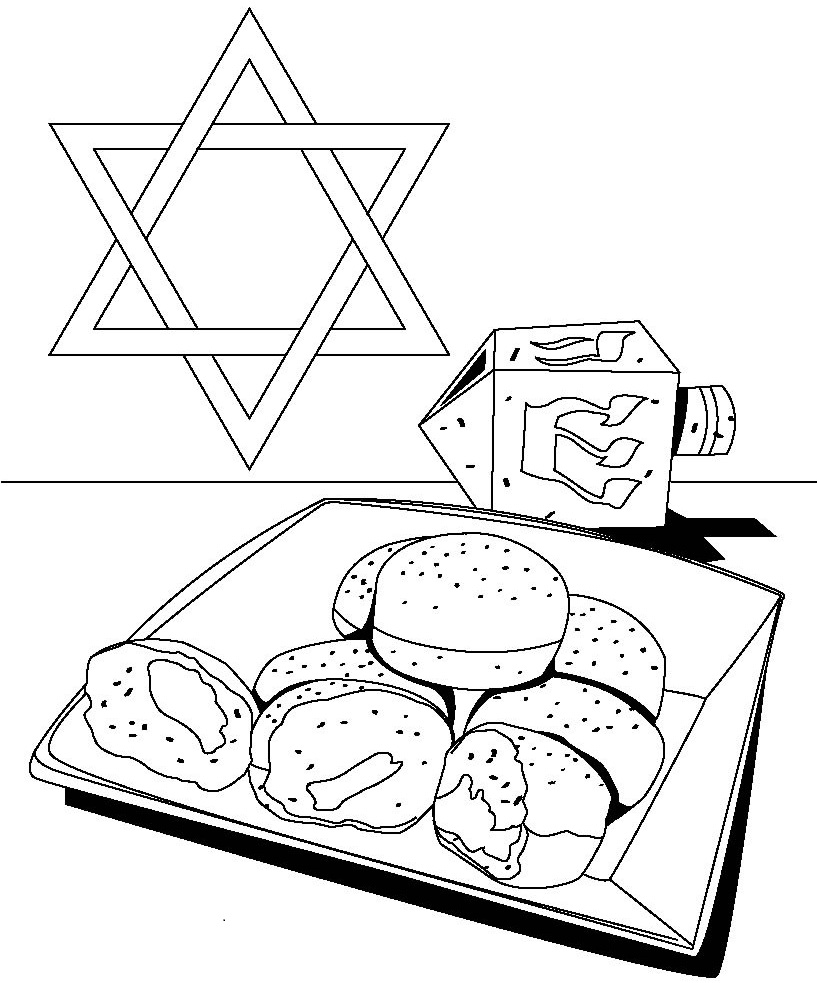 Download Free Hanukkah Color Pages Printable for Pre-School 2020