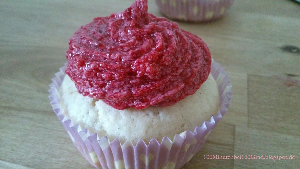 100 Minuten bei 160 Grad HimbeerCupcakes + "Was tun bei geronnener Buttercreme"