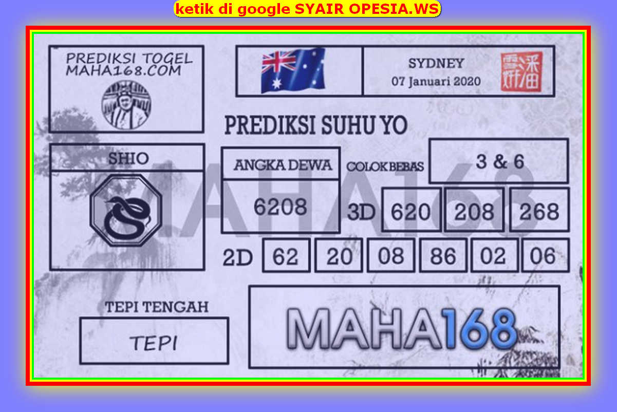 1 New Message Kode Syair Sydney 7 Januari 2020 Forum Syair Togel Hongkong Singapura Sydney