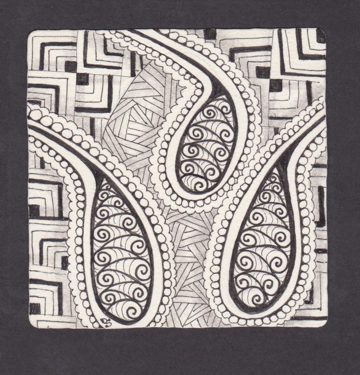 Zentangle Tiles White set of 10 ~ Pat Ferguson Quilts