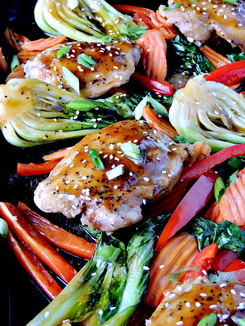 This low carb Teriyaki chicken and veggies recipe is delicious and cooked to perfection on one baking sheet. Who needs takeout when dinner is this easy? #lowcarb #keto #ketodiet #chicken #asianrecipes #asian #teriyaki #sheetpan #vegetables #easy #recipe | bobbiskozykitchen.com