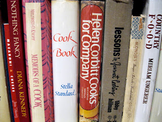 A close up look at some of the selections available at Bonnie Slotnick Cookbooks.