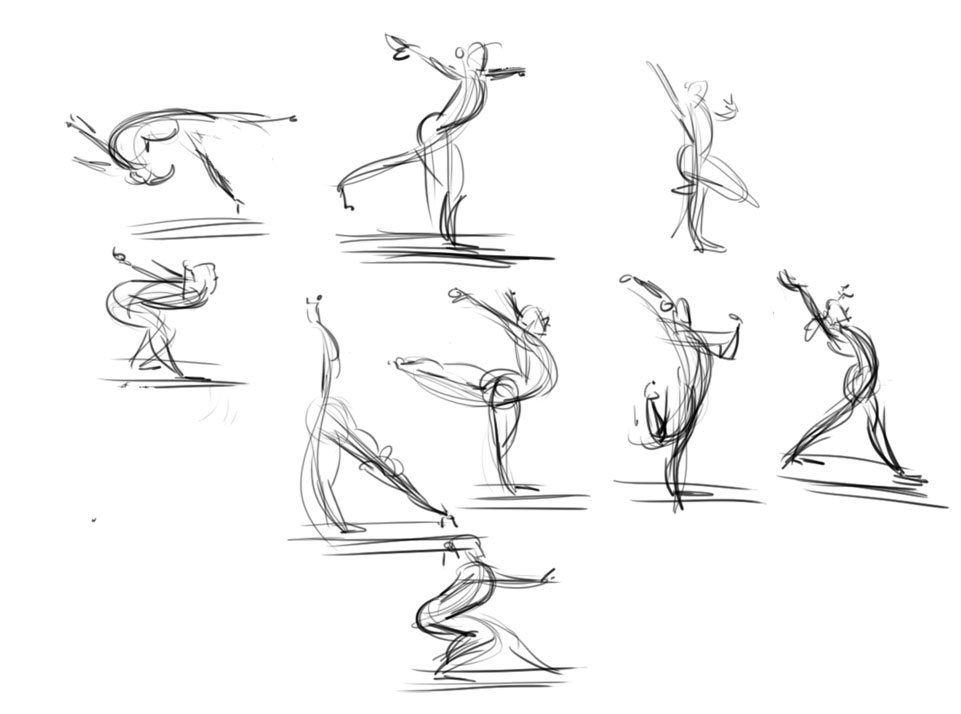 Campfire Tales Gesture Action Sketches
