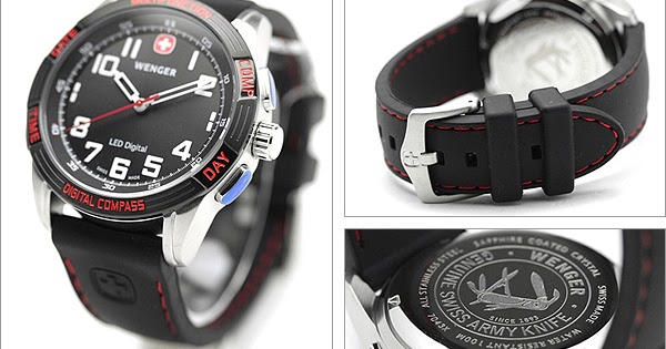wenger watch with analog compass