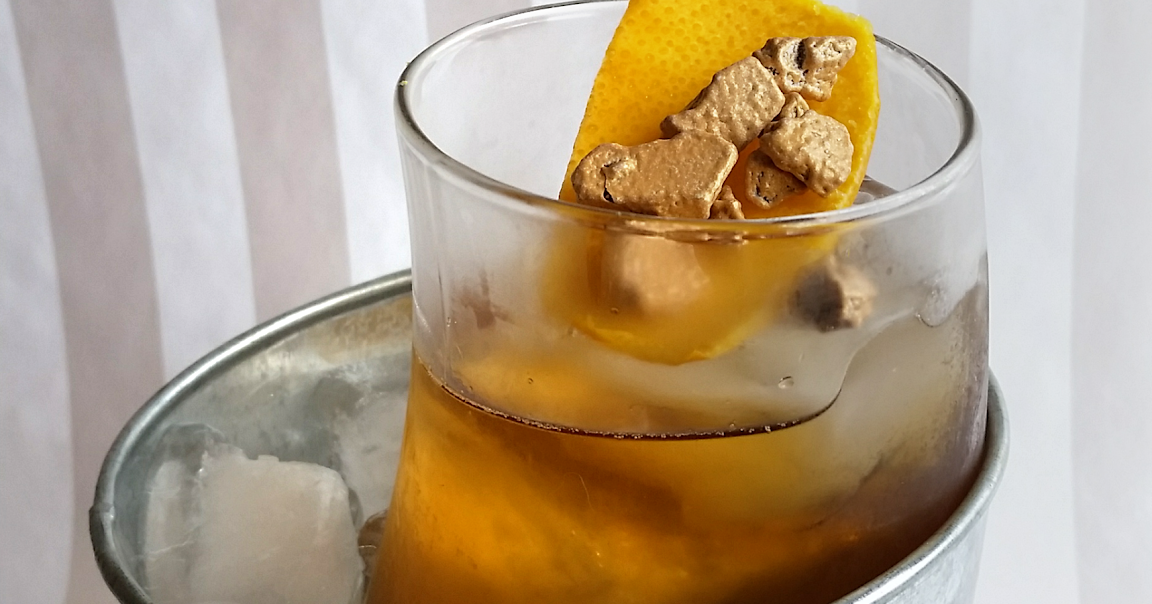 The MARTINI DIVA The GOLD NUGGET, A Chocolate Bourbon Cocktail