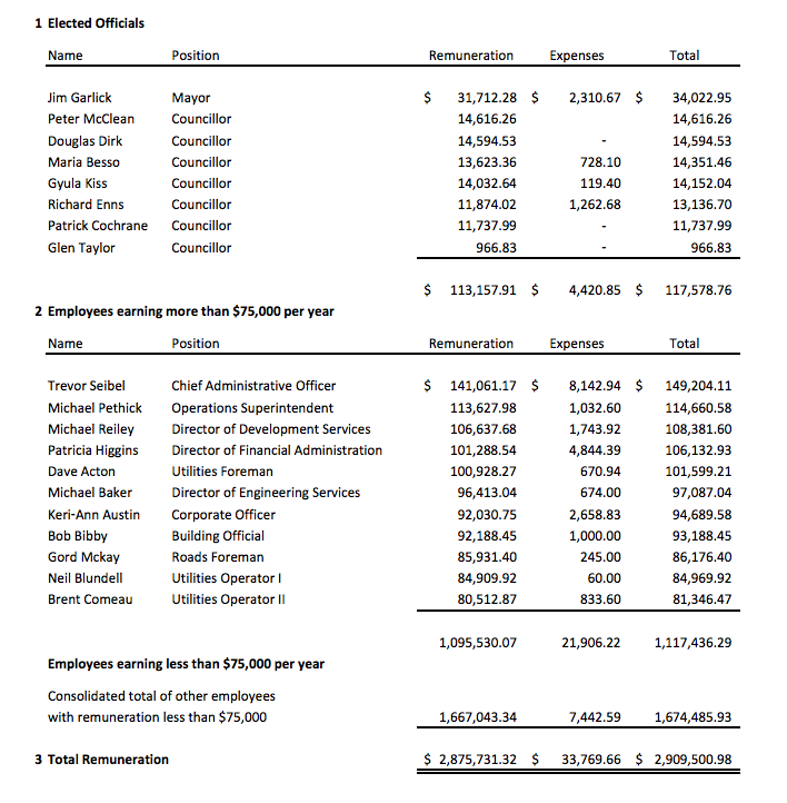 VernonBlog 2014 Statement of Financial Information (SOFI) And 2015 Tax