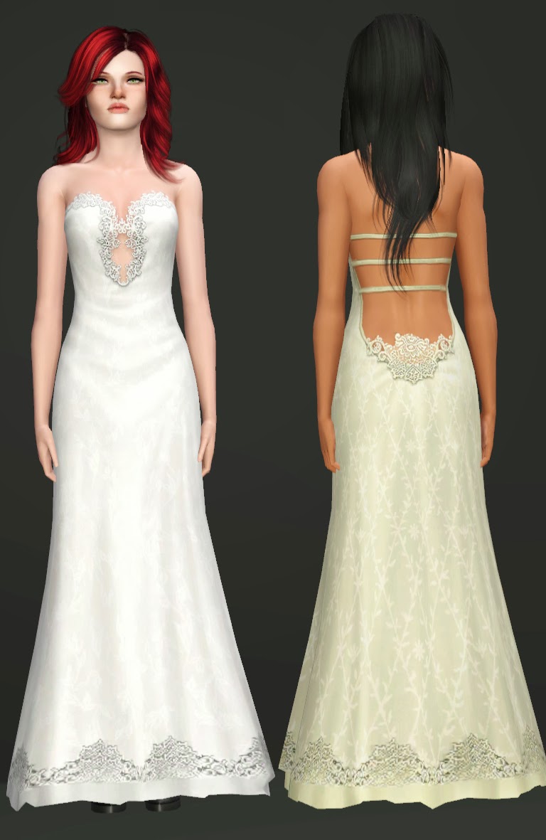 Laced Sweetheart Wedding Dress ~ NyGirl Sims